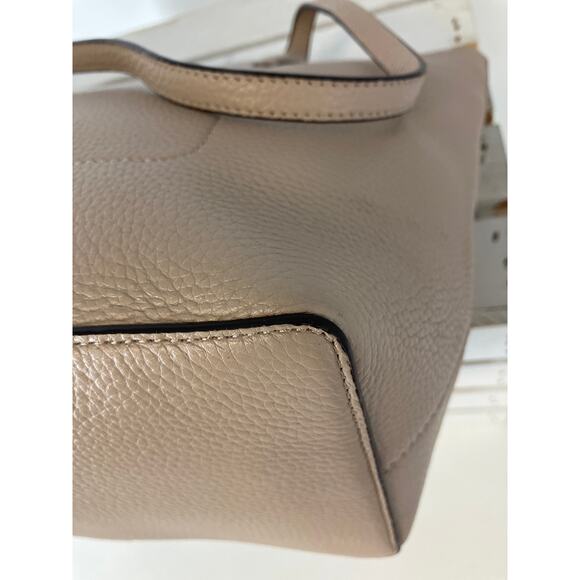 KATE SPADE NUDE, BONE COLOR PEBBLED LEATHER SHOULDER BAG - Picture 9 of 16